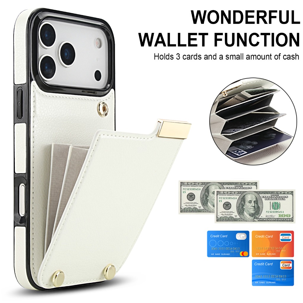 オーガナイザーカードホルダー付きスマホケース iPhone  - Leather Wallet Card Holder Phone Cover のレビューと価格